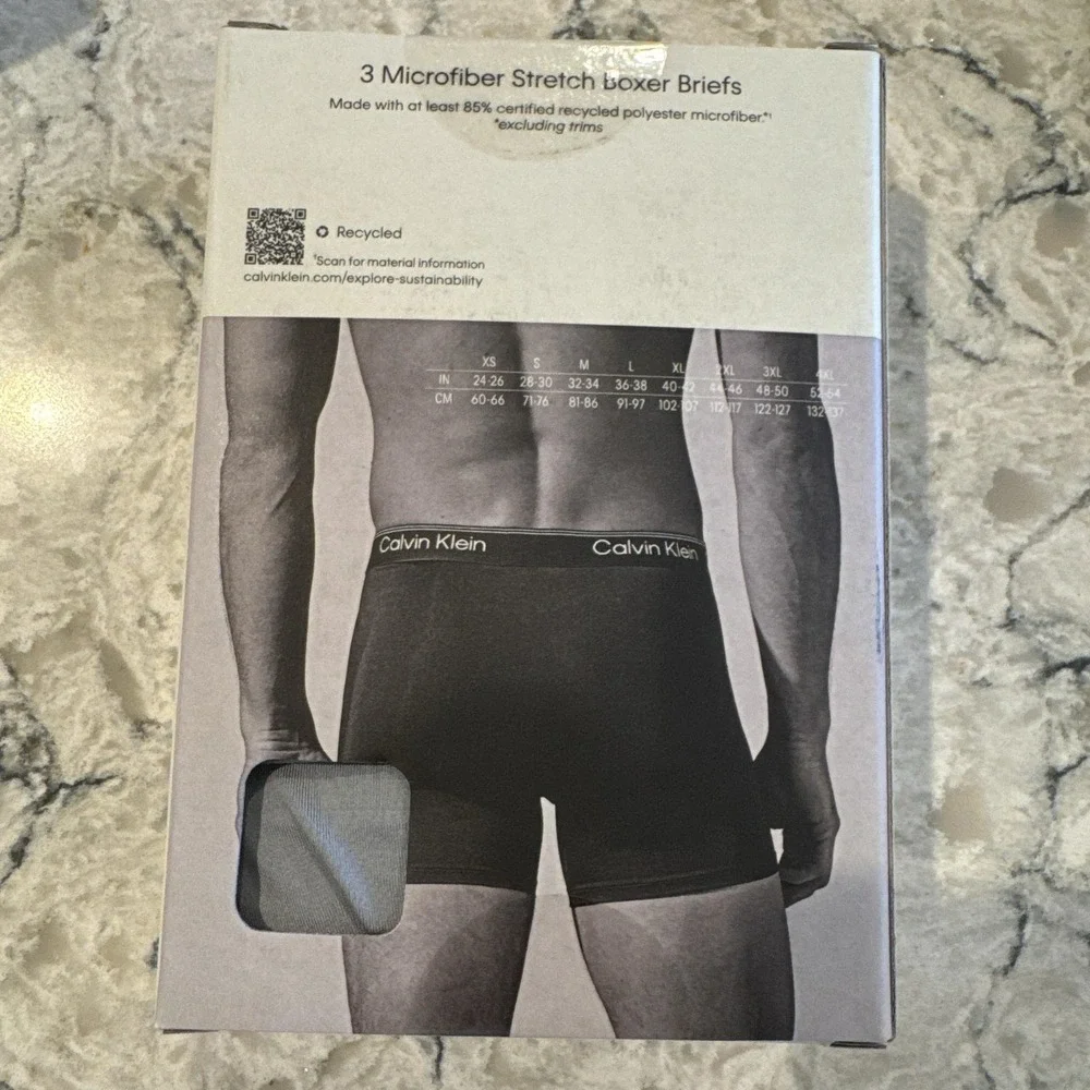 Calvin Klein Boxer Briefs Mens M Microfiber Stretch 3 Pack Polka Dot Multicolor